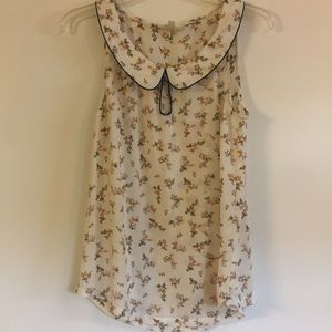 ModCloth Peter Pan collar sleeveless blouse